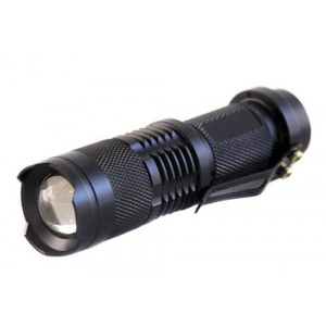POLICE BL-X8485-CREE Фонарь   Ручной 150W чёрн.мет. +трещётка  L-112mm (оранж.кнопка) +шнурок 