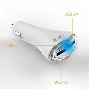 КИТАЙ AL-551 Адаптер   USB 2-вых, (с подсвет.)  для зарядки 
