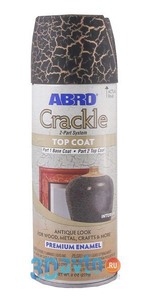 ABRO DP-TC-200BL Краска   Аэр. Декор. Crackle TOP black (2-ой слой)  Чёрн.