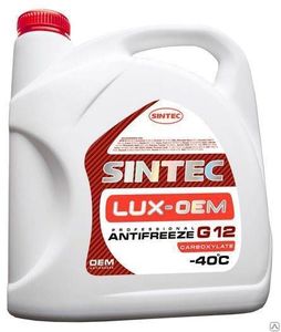 SINTEC 5 antifreeze( к) Антифриз   Красный  5кг   SINTEC LUX   40 С  G-12 