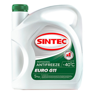 SINTEC 5 antifreeze( з) Антифриз   Зелёный  5,0кг   SINTEC EURO   40 C  G11 