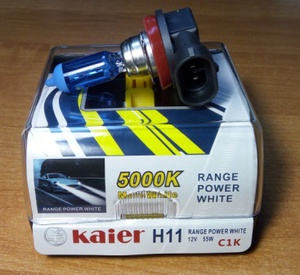 KAIER K33672 ЛАМПА К-Т H11  55W   5000K  RANGE POWER WHITE