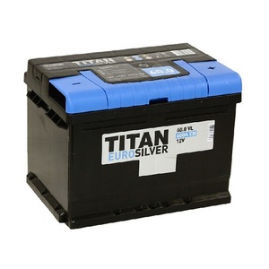 TITAN 6CT-60.0 VL/SL Акб   Свинц./кислот. европ.  60AЧ    EUROSILVER  12V  600A  R+ 