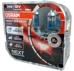 OSRAM 64150NL-HCB Лампа к-т   * H1  55W   P14,5s  +150%  NIGHT BREAKER 