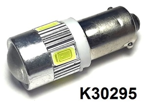 КИТАЙ K30295 Диод световой 12v   T4W (BA9s) Бел.  6-led 1-уров/симм. 