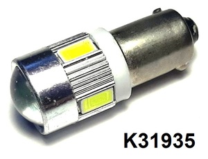 КИТАЙ K31935 Диод световой 12v   T4W (BA9s) Бел.  6-led 1-уров/симм. 
