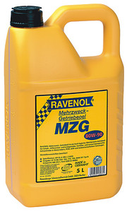 RAVENOL MZG-5L Масло трансмис.   МКПП MZG  80W90 G.O.   5L GL-4  Минеральное трансмиссионное масло.