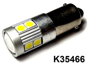 КИТАЙ K35466 Диод световой 12v   T4W (BA9s) Бел.  9-led  1-уров/симм. 